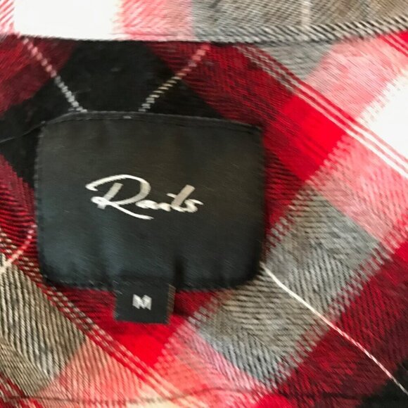 Rails Red Leo Carmine Plaid Button Down Shirt Size M - Picture 6 of 7